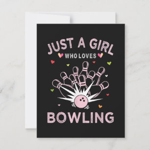 Nur ein Mädchen, das Bowling liebt Einladung