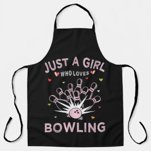 Nur ein Mädchen, das Bowling liebt Schürze