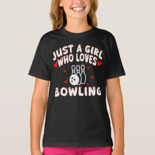 Nur ein Mädchen, das Bowling liebt T-Shirt