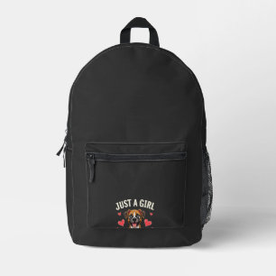 Nur ein Mädchen, das Boxer liebt Bedruckter Rucksack