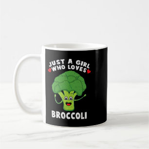 Nur Ein Mädchen Das Brokkoli Liebt Vintage Kaffeetasse