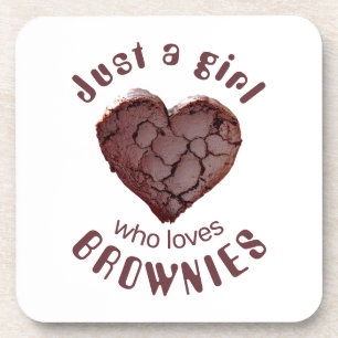 Nur ein Mädchen, das Brownies liebt Getränkeuntersetzer