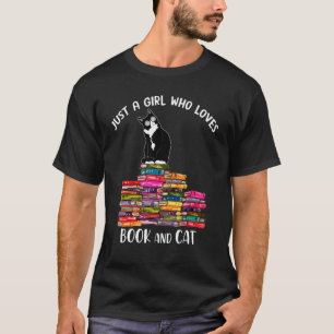 Nur ein Mädchen, das Buch und Katze liebt, Leser-M T-Shirt