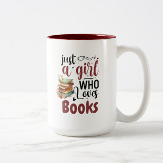 Nur ein Mädchen, das Bücher Lieben - Bücher liebt  Zweifarbige Tasse