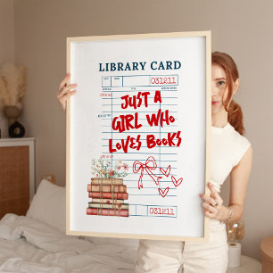 Nur ein Mädchen, das Bücher liebt Fotodruck