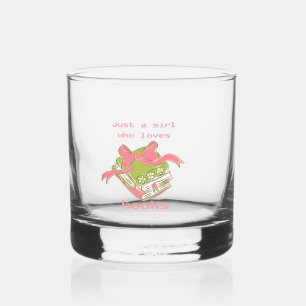 Nur ein Mädchen, das Bücher liebt   Süße Kokette B Whiskyglas