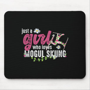 Nur ein Mädchen, das Buckelpisten-Skilauf liebt - Mousepad