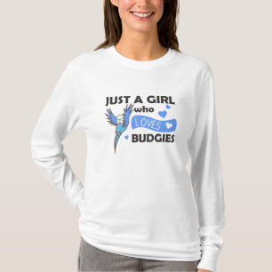 Nur ein Mädchen, das Budgie Sweet Bird Liebe T-Shirt