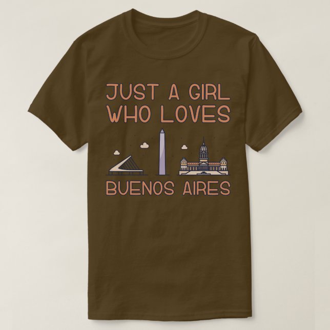 Nur ein Mädchen, das Buenos Aires Lieben T-Shirt (Design vorne)