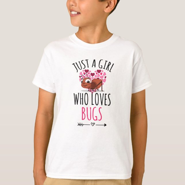 Nur ein Mädchen, das Bugs | Insektenschutzbugs T-Shirt (Vorderseite)