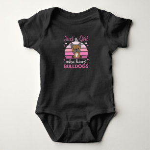Nur ein Mädchen, das Bulldogs Sweet Dog Bulldog Li Baby Strampler
