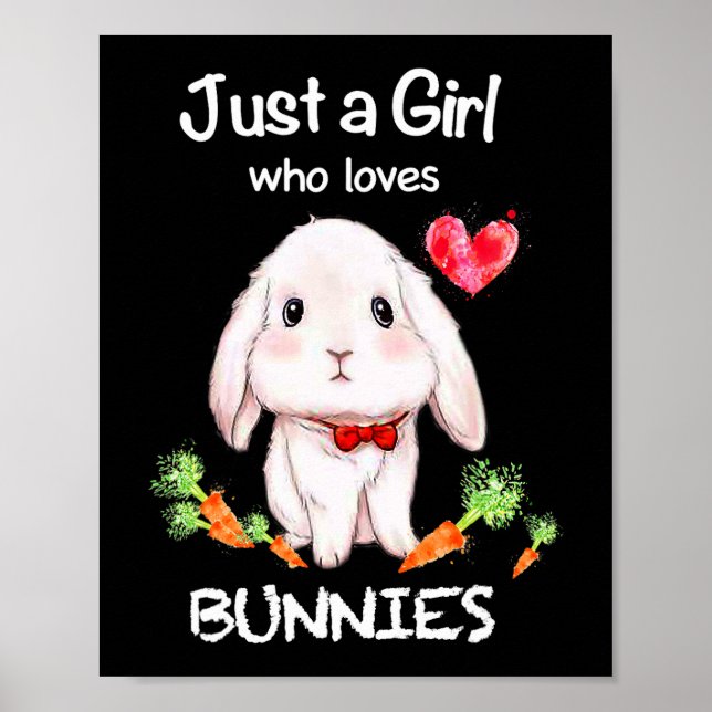 Nur ein Mädchen, das Bunnies Bunnies Rabbit Lover  Poster (Vorne)