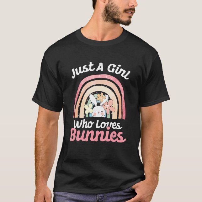 Nur ein Mädchen, das Bunnies-Kaninchen Liebe T-Shirt (Vorderseite)