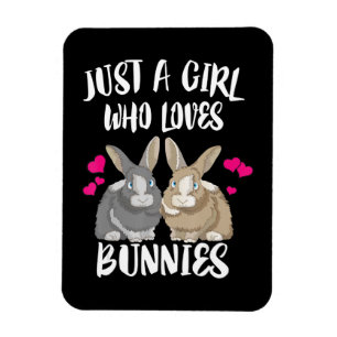 Nur ein Mädchen, das Bunnies Lieben   Bunny Lover Magnet