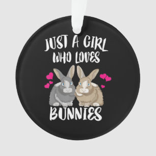 Nur ein Mädchen, das Bunnies Lieben Bunny Lover Ornament
