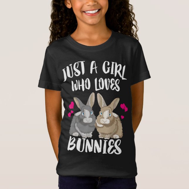 Nur ein Mädchen, das Bunnies Lieben | Bunny Lover T-Shirt (Vorderseite)