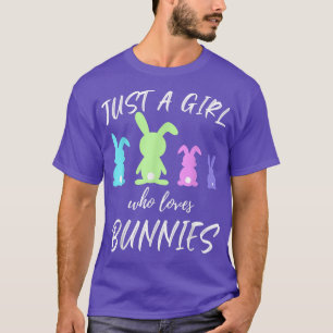 Nur ein Mädchen, das Bunnies Lieben Niedlichen Lov T-Shirt