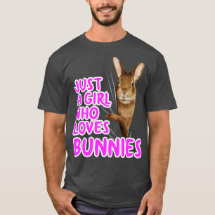 Nur ein Mädchen, das Bunnies Lieben T-Shirt
