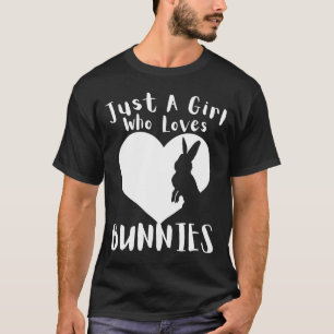 Nur ein Mädchen, das Bunnies Niedliches Herz glück T-Shirt