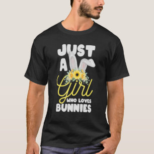 Nur ein Mädchen, das Bunnies Rabbit Zookeeper Lieb T-Shirt