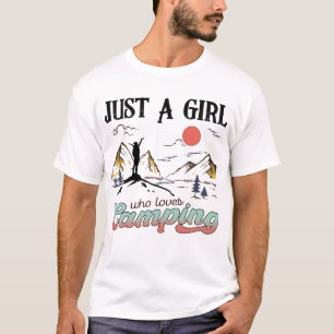 Nur ein Mädchen, das Camping Liebe T-Shirt
