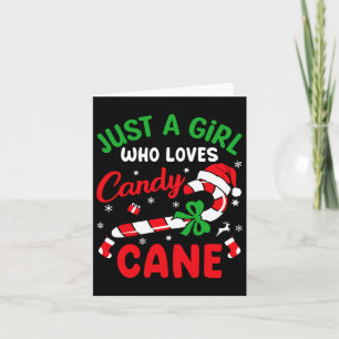 Nur ein Mädchen, das Candy Cane Weihnachts-Funny X Karte