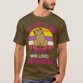 Nur ein Mädchen, das Capybaras Funny Rodent Capib T-Shirt