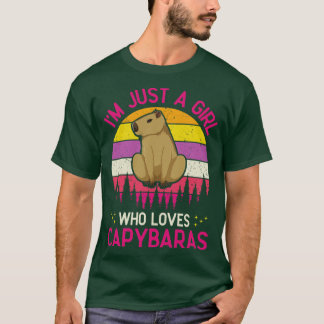 Nur ein Mädchen, das Capybaras Funny Rodent Capib T-Shirt