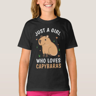 Nur ein Mädchen, das Capybaras Liebe Kinder T - Sh T-Shirt