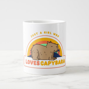 Nur ein Mädchen, das Capybaras Lieben Jumbo-Tasse
