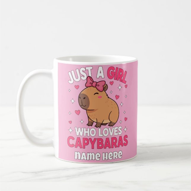 Nur ein Mädchen, das Capybaras Lieben Kaffeetasse (Links)