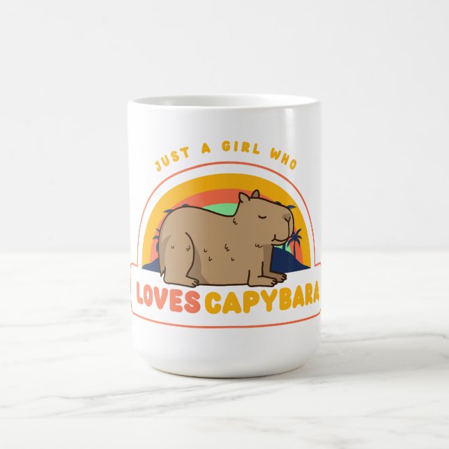 Nur ein Mädchen, das Capybaras Lieben Kaffeetasse (Mittel)