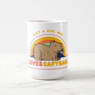 Nur ein Mädchen, das Capybaras Lieben Kaffeetasse