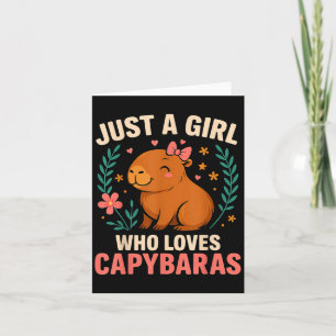 Nur ein Mädchen, das Capybaras Lieben Karte