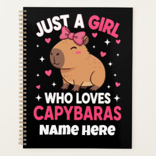 Nur ein Mädchen, das Capybaras Lieben Planer