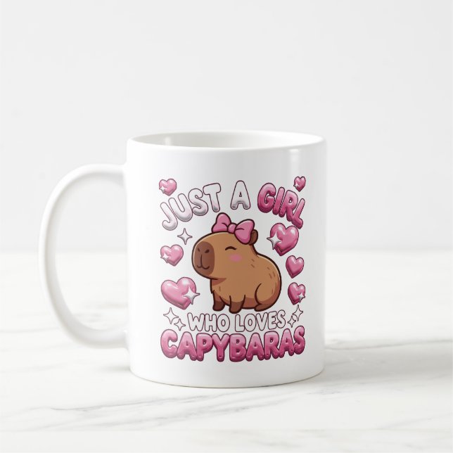 Nur ein Mädchen, das Capybaras liebt Kaffeetasse (Links)