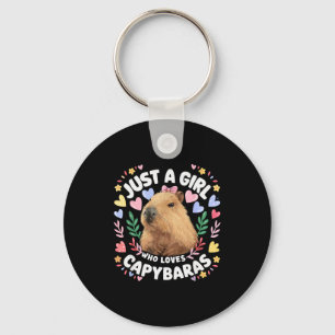 Nur ein Mädchen, das Capybaras liebt Süße Capybara Schlüsselanhänger
