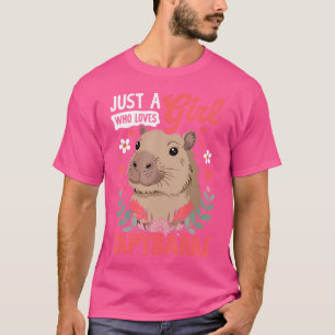 Nur ein Mädchen, das Capybaras liebt, süße Nagetie T-Shirt