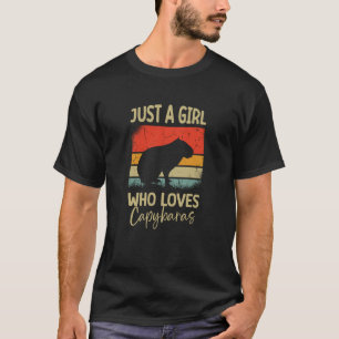 Nur ein Mädchen, das Capybaras Nagetier Tier Capy T-Shirt