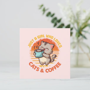 Nur ein Mädchen, das Cats & Coffee Liebe