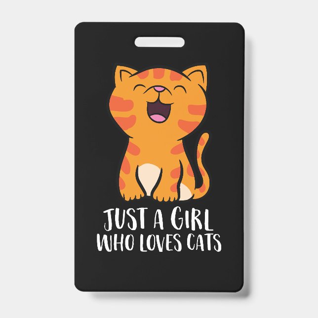 Nur ein Mädchen, das Cats Pullover Lieben Ausweis (Vorderseite)