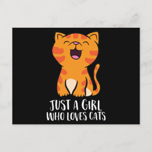 Nur ein Mädchen, das Cats Pullover Lieben Feiertagspostkarte