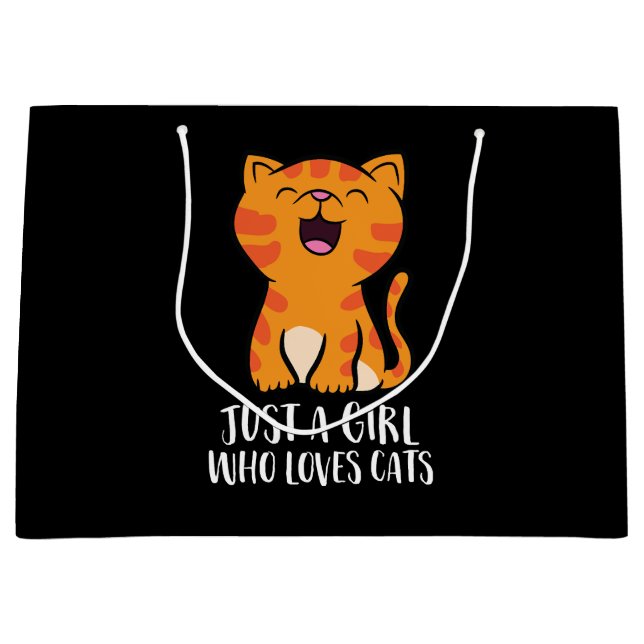 Nur ein Mädchen, das Cats Pullover Lieben Große Geschenktüte (Vorderseite)