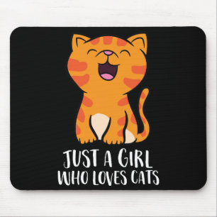 Nur ein Mädchen, das Cats Pullover Lieben Mousepad