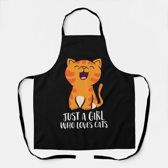 Nur ein Mädchen, das Cats Pullover Lieben Schürze (Vorderseite)