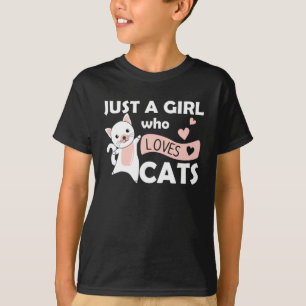 Nur ein Mädchen, das Cats Sweet Cat Liebe T-Shirt