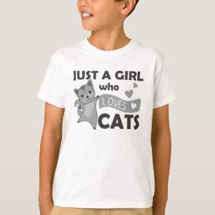 Nur ein Mädchen, das Cats Sweet Cat Liebe T-Shirt