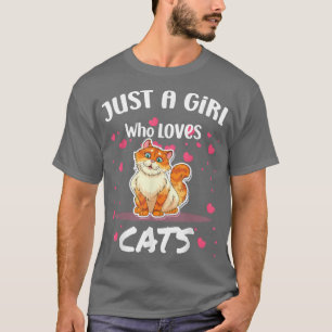 Nur ein Mädchen, das CatsCute Cat Lover Liebe T-Shirt