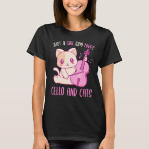 Nur ein Mädchen, das Cello und Katzen liebt, niedl T-Shirt
