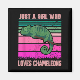 Nur ein Mädchen, das Chameleons Funny Quote Lizar Magnet